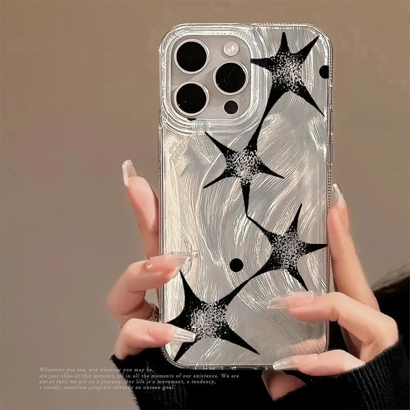 Apple Iphone 15 - 샤이닝 스타 트렌디 패턴 폰 케이스