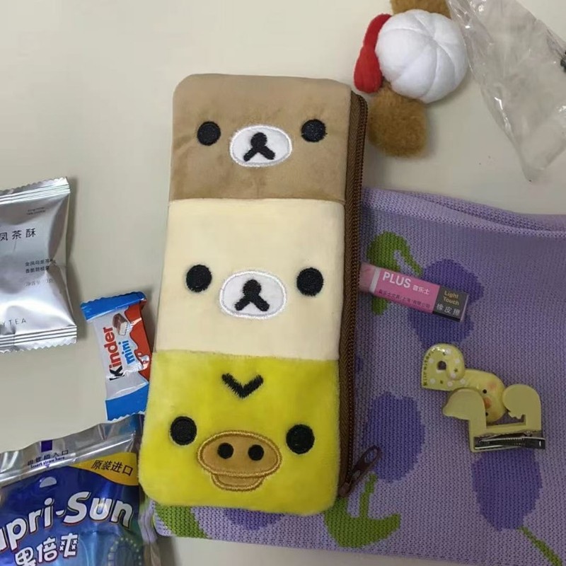 릴라쿠마 소프트 연필 케이스 귀여운 곰 대용량 다기능  - Case With Pencil Holder 리뷰 및 가격
