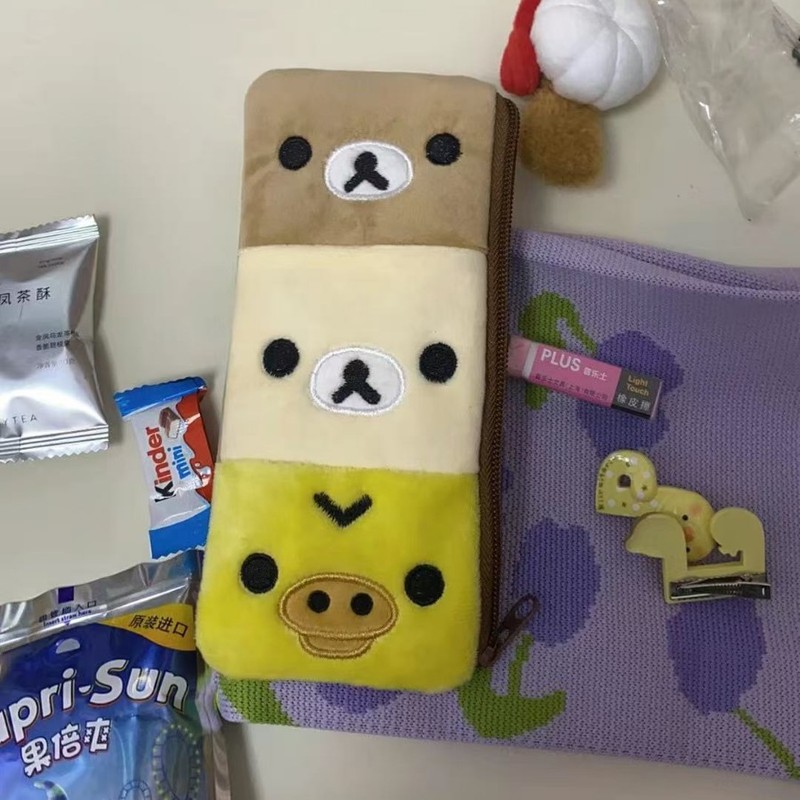 릴라쿠마 소프트 연필 케이스 귀여운 곰 대용량 다기능  - Case With Pencil Holder 리뷰 및 가격