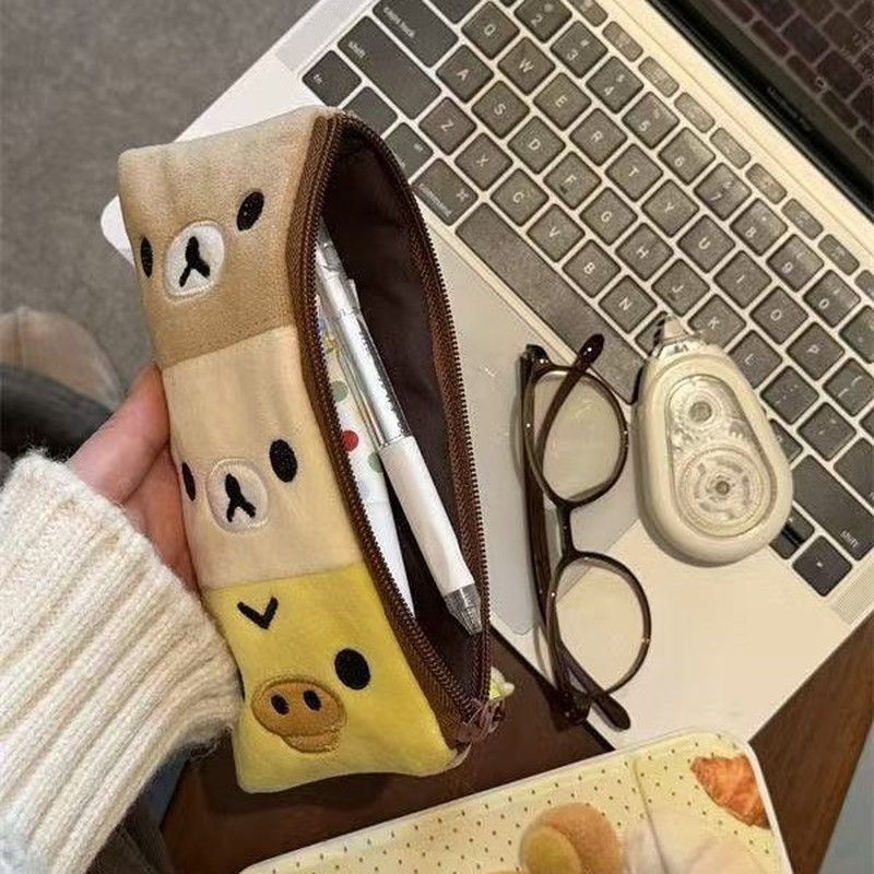 릴라쿠마 소프트 연필 케이스 귀여운 곰 대용량 다기능  - Case With Pencil Holder 리뷰 및 가격