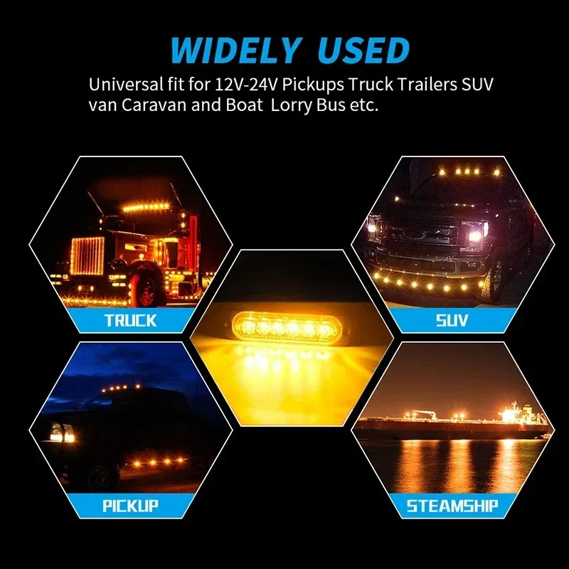 1개 12/24V 스트로브 사이드 마커 경고등 6LED - Tablet Accessories Aesthetic 리뷰 및 가격