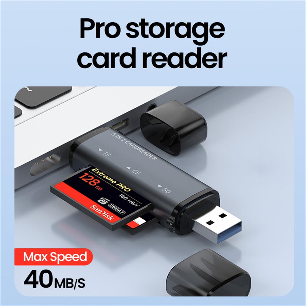 5 IN 1 USB 카드 리더 유형 C 다기능 USB  - Microsd Card Tablet 리뷰 및 가격