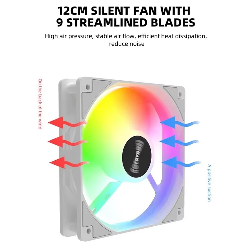 120mm PC 케이스 팬 12V RGB 순환 미러 조 - Tablet Accessories Aesthetic 리뷰 및 가격
